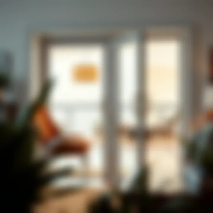 Contemporary aluminum French doors showcasing energy-efficient glass