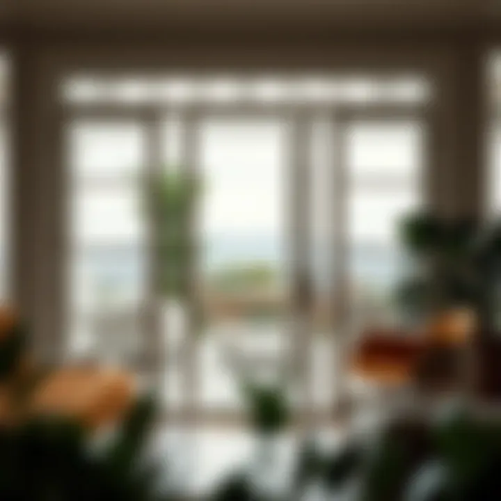 Stylish French doors opening to a beautiful outdoor patio