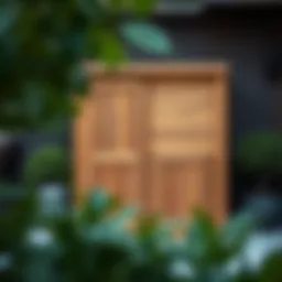 A stylish outdoor garden cabinet made of wood