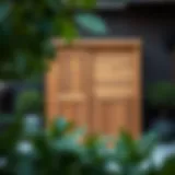 Stylish Wooden Outdoor Garden Cabinet A stylish outdoor garden cabinet made of wood