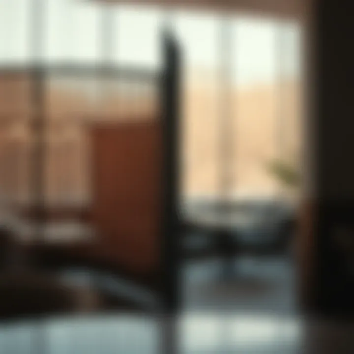 Innovative metal partition creating dynamic space