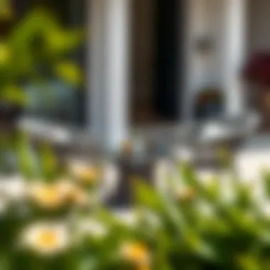 Stylish small rattan patio set showcasing unique design features