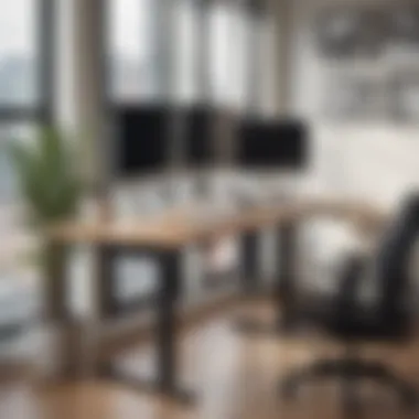Health Advantages of Standing Desks Health benefits of using a standing desk corner unit in an office