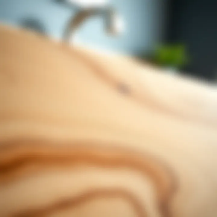 Material Choices for Customization Close-up of material textures for vanity customization