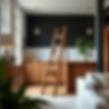 Functional three-tier ladder enhancing home decor