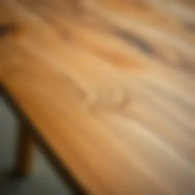 The Beauty of Wood Grain Close-up of rich wood grain in a dining table