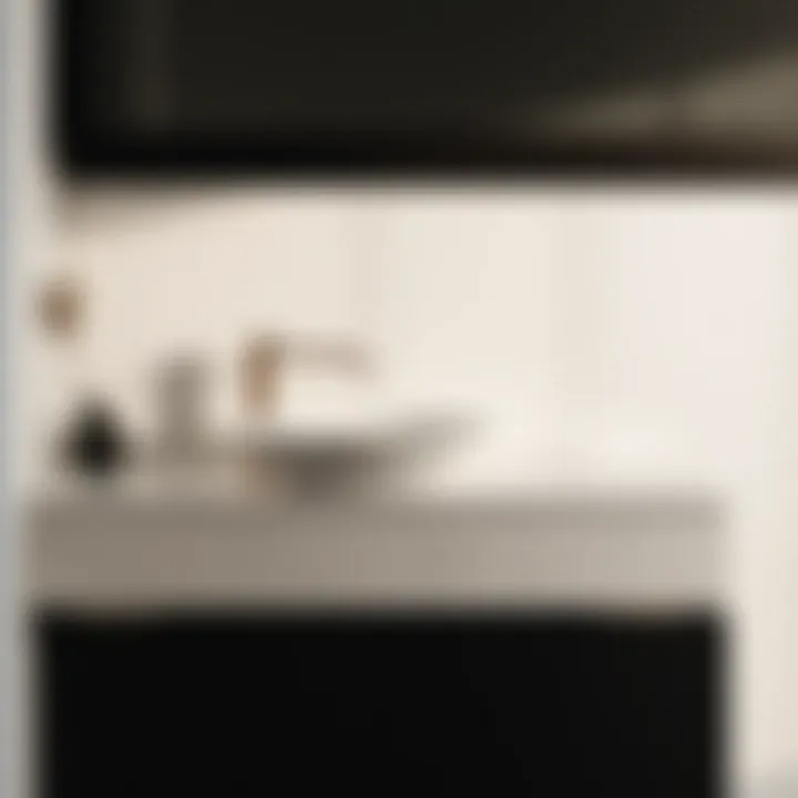 Sophisticated Marble Countertop Design Elegant marble countertop with a modern sink