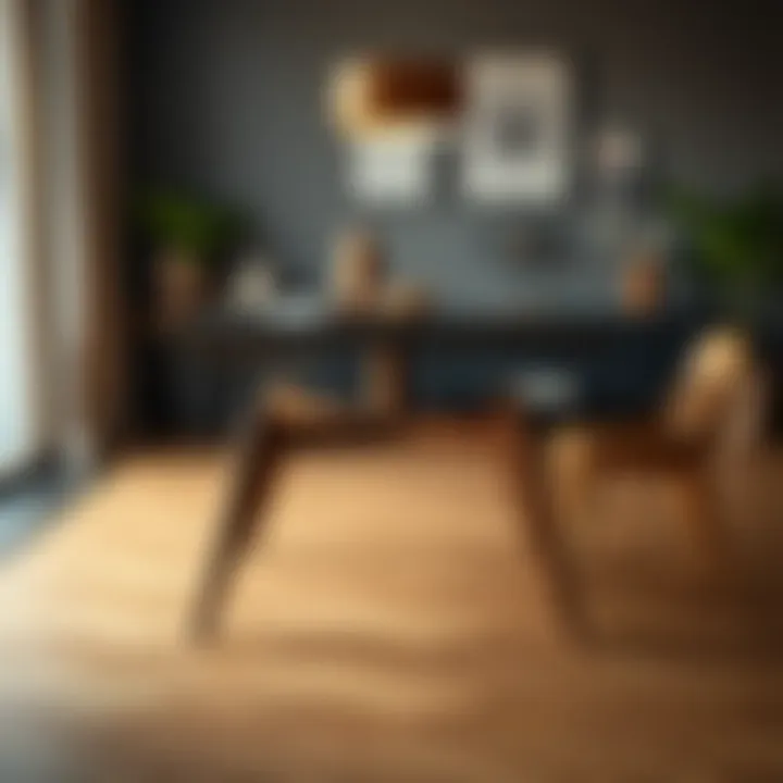 Contemporary Design of Dining Tables Modern four-legged dining table with sleek design