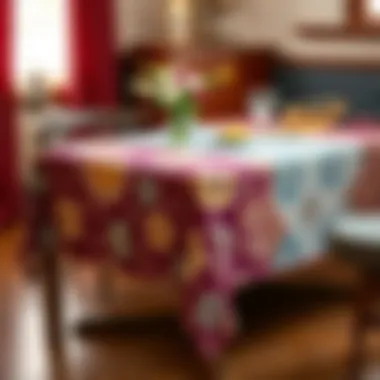 Diverse Designs of 52x52 Table Cloths Colorful 52x52 table cloth showcasing various designs