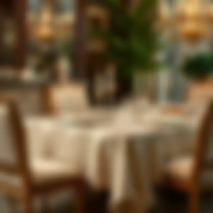 Elegant Dining with 52x52 Table Cloth Elegant 52x52 table cloth in a dining setting