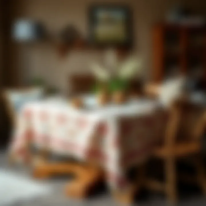 Rustic Charm with 52x52 Table Cloth Stylish 52x52 table cloth on a rustic dining table