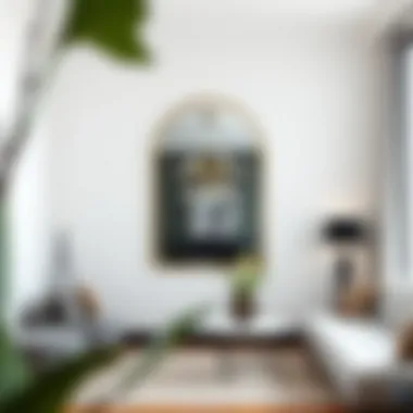 Chic Focal Point in Modern Design Chic 10 x 30 mirror as a focal point in a modern living space