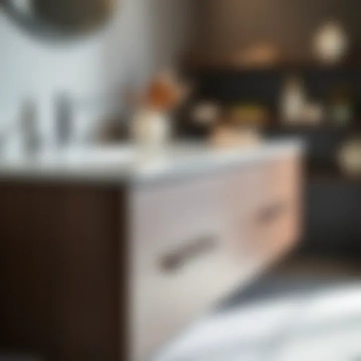 Diverse Material Choices for Vanity Base Close-up of material options for a 24 inch vanity base