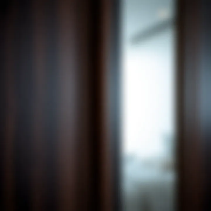 Quality Materials in Mirror Door Armoire Close-up of high-quality materials used in a mirror door armoire