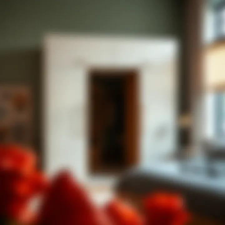 Trendy Bedroom Featuring Mirror Door Armoire Trendy mirror door armoire in a stylish bedroom