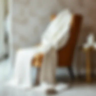 Elegance in Design: Waffle Bath Robes Elegant design of a waffle bath robe draped over a stylish chair