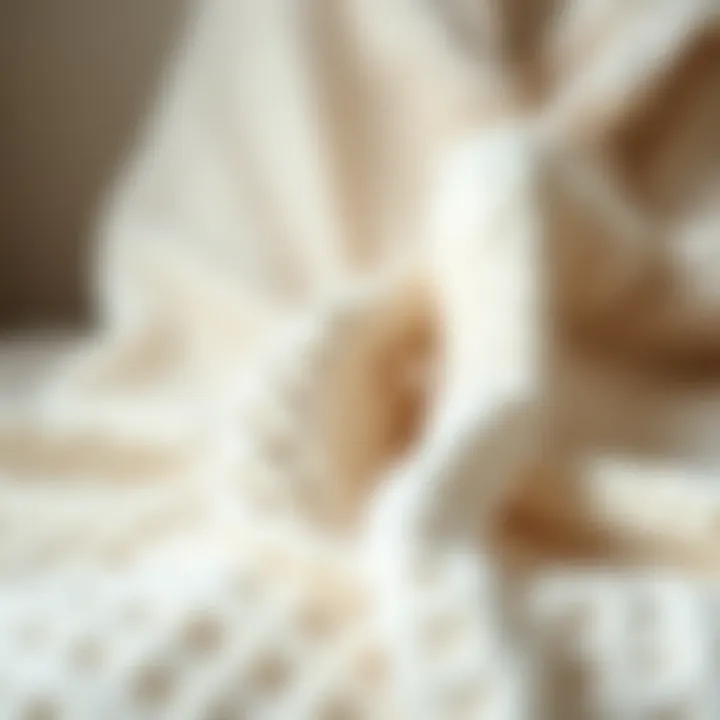 The Unique Weave of Waffle Fabric Soft texture of a waffle bath robe showcasing its unique weave