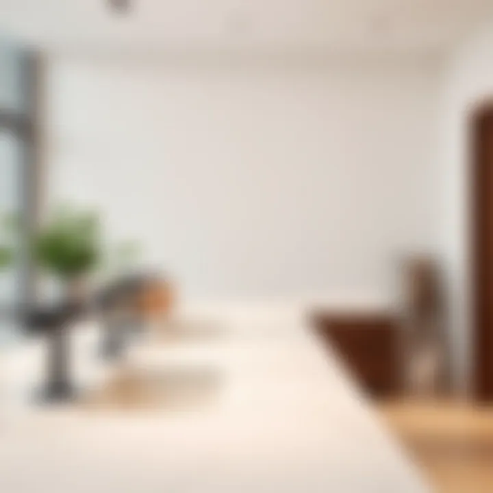 Contemporary Quartz Countertop Style Sleek quartz countertop showcasing a minimalist aesthetic