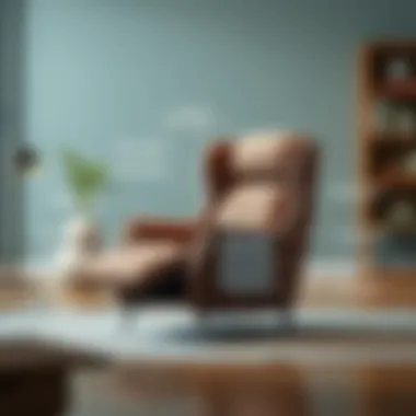 Illustration of ergonomic features of a wing recliner