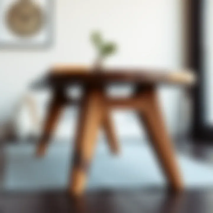 Elegant wooden table legs showcasing craftsmanship