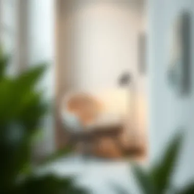 Elegant small chair with ergonomic design in a cozy nook