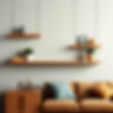 Step-by-step installation of floating shelves on a wall