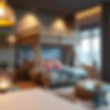 Contemporary two storey bed design in a stylish bedroom