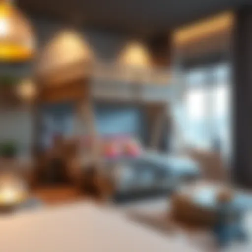 Contemporary Two Storey Bed Design Contemporary two storey bed design in a stylish bedroom