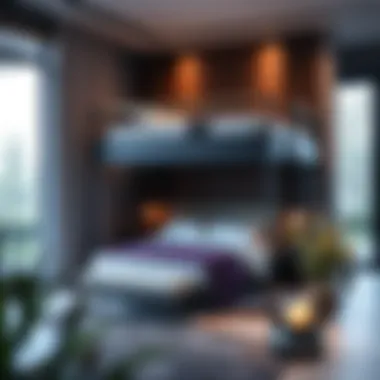 Luxurious Two Storey Bed in Modern Interior Luxurious two storey bed in a modern interior setting