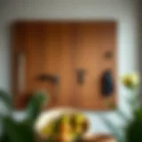 Elegant wooden uppspel pegboard showcasing a minimalist design