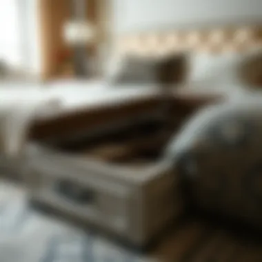 Elegant lockable storage box under a bed