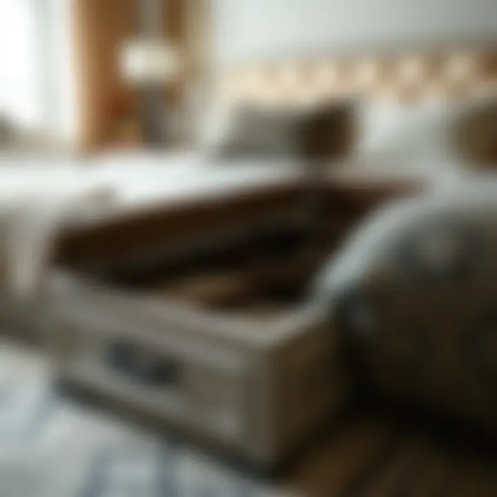 Elegant lockable storage box under a bed