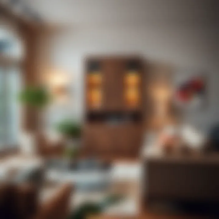 Cabinet in Cozy Living Room 15 x 72 cabinet in a cozy living room setting