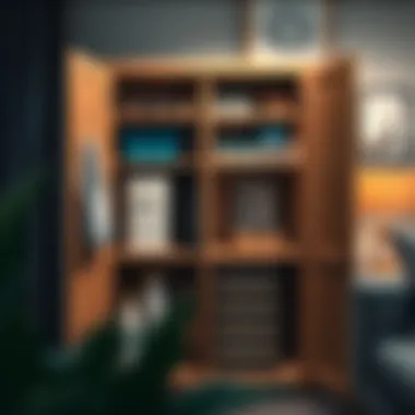 Organizational Solutions in a Storage Cabinet Functional storage cabinet displaying organizational solutions