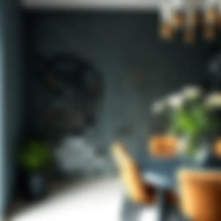 Stylish dining area enhanced with the stunning effects of mirror tiles