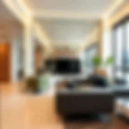 Elegant display of glass mirror tiles reflecting light in a modern living space