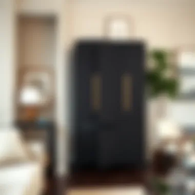 Stylish Cabinet Complementing Interior Design Stylish tall cabinet enhancing interior aesthetics