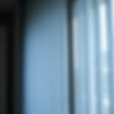 Precision in Installation Detail of vertical blinds installation on a large window