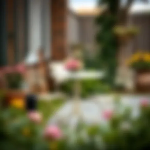 Elegant vintage bistro set in a cozy outdoor setting