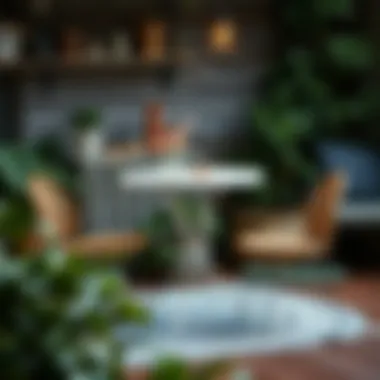 Sustainable materials used in vintage bistro set