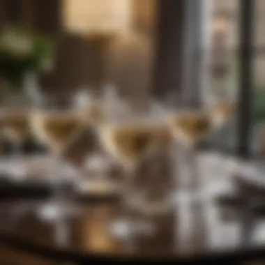 Vintage coupe champagne glasses displayed elegantly on a modern table setting