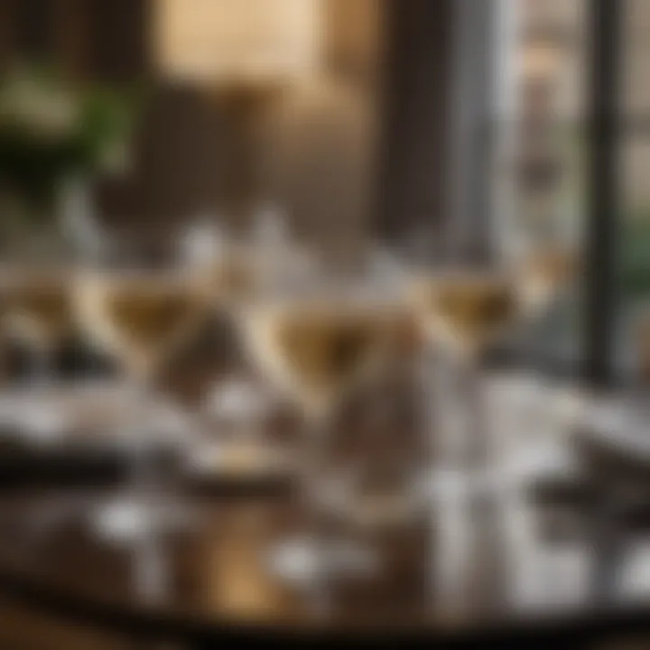 Vintage coupe champagne glasses displayed elegantly on a modern table setting