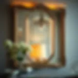 Elegant vintage mirror with integrated lighting