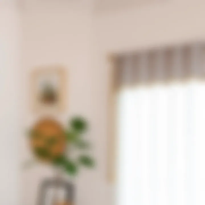 White Curtain Rod Holders with Chic Window Treatment White curtain rod holders complementing a chic window treatment