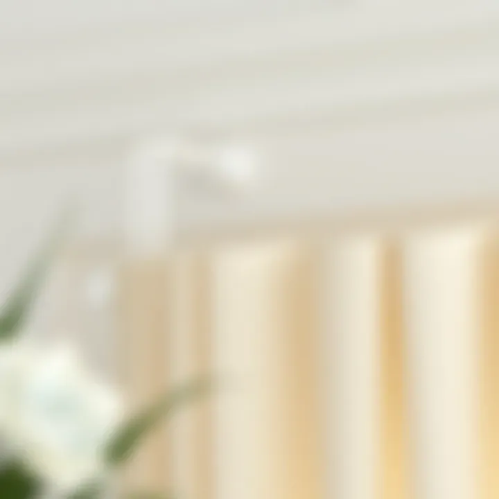Installation of White Curtain Rod Holders Installation of white curtain rod holders mounted on a wall