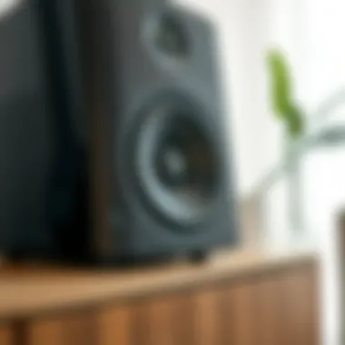 Innovative Technology in Wireless Audio Close-up of advanced technology in a wireless speaker system