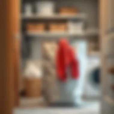 Sturdy laundry bag in an organized laundry room