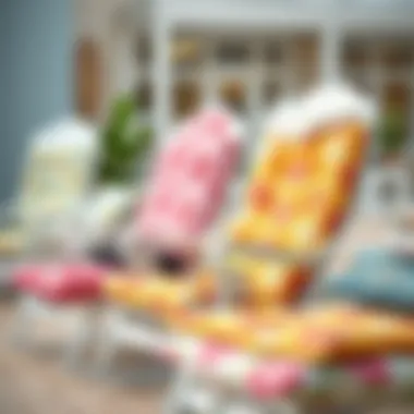 Variety of Designs Colorful array of extra large rocking chair cushions in various designs