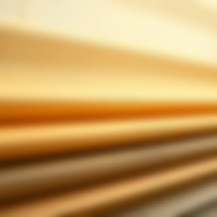 Close-up of diverse fabric textures for horizontal blinds