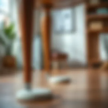 Felt table leg pads protecting hardwood floors from scratches